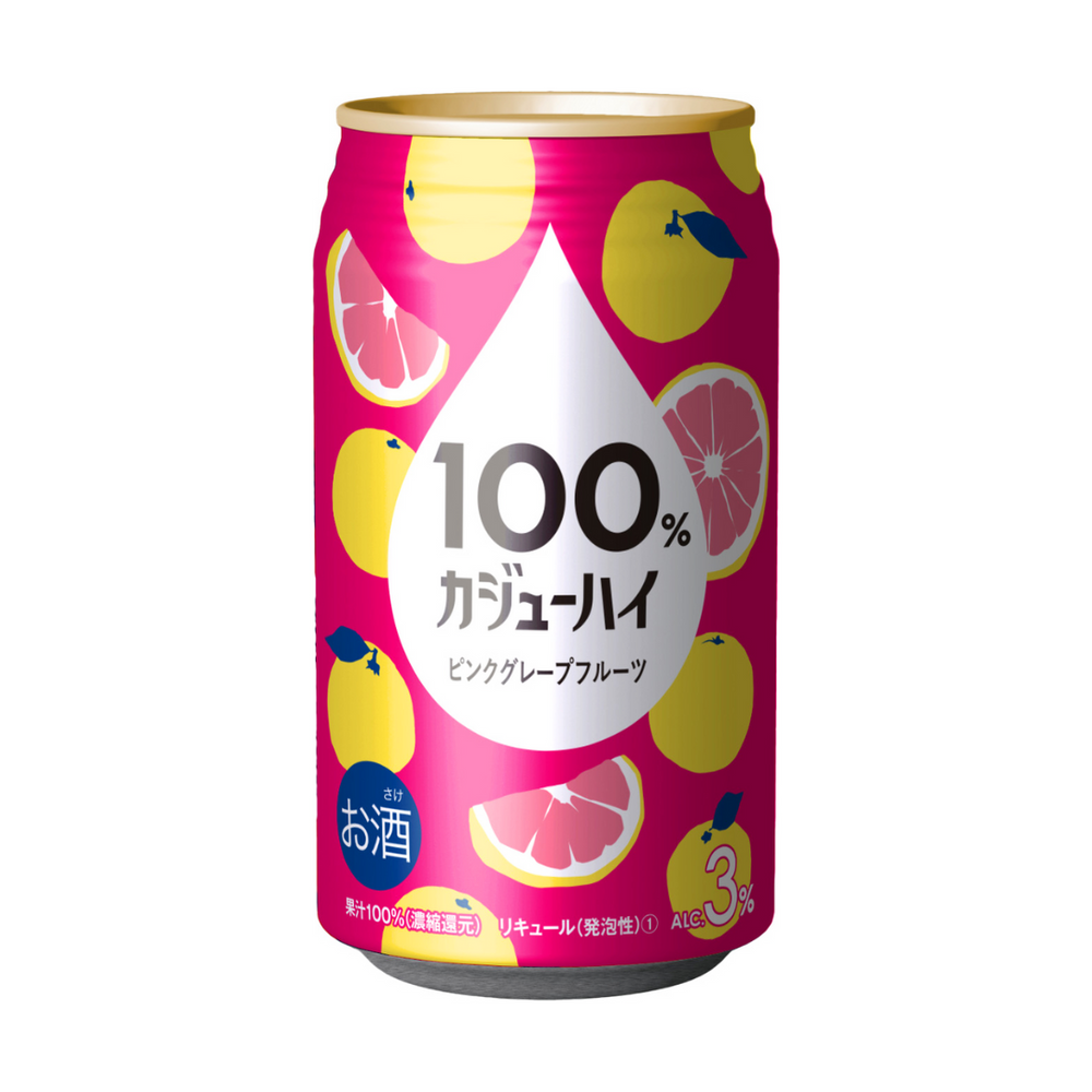 KAJU HI Pink Grapefruit CHUHAI CAN 340ml x 4ea