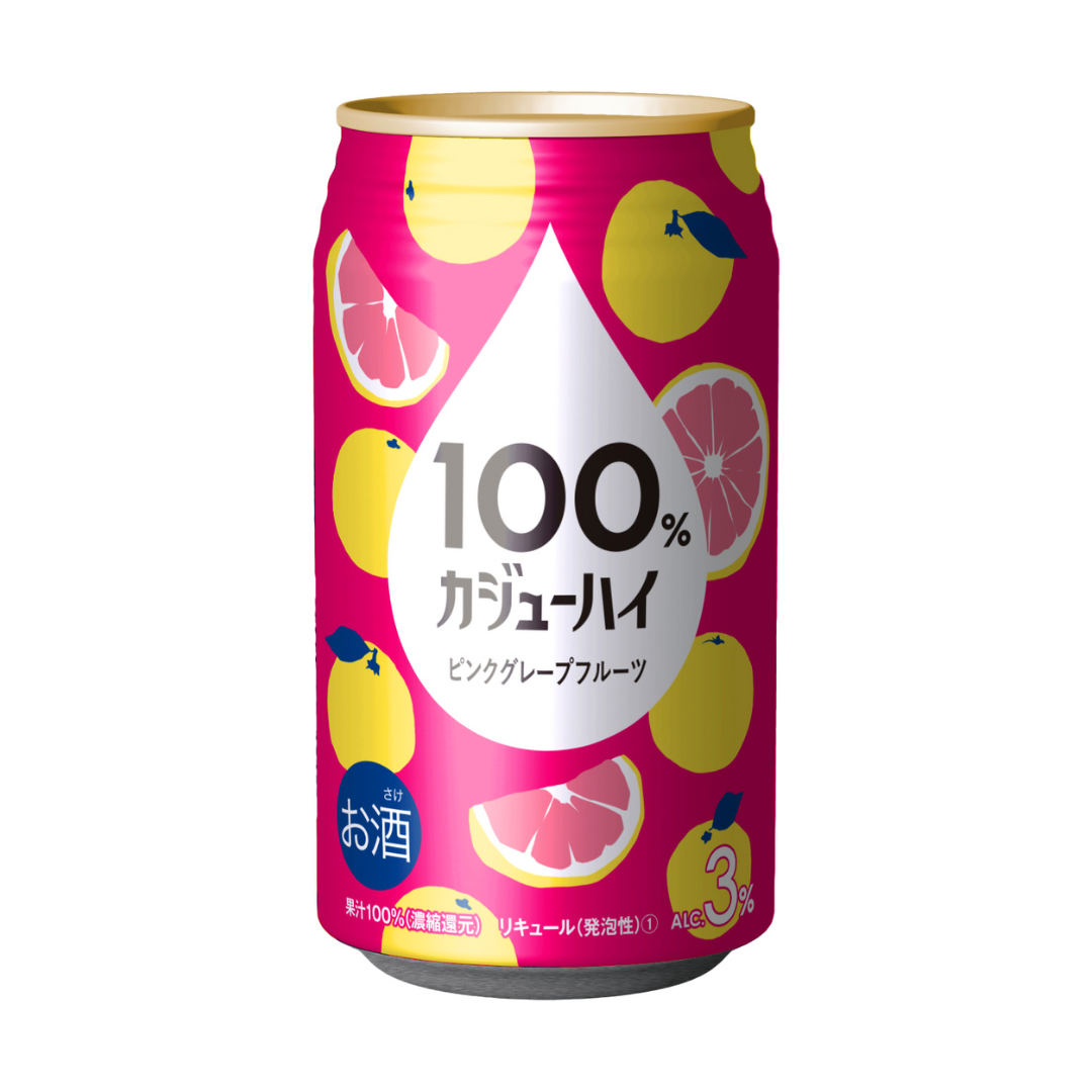 KAJU HI Pink Grapefruit CHUHAI CAN 340ml x 4ea