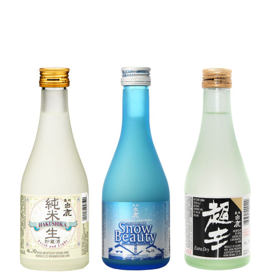 HAKUSHIKA Sake 3 bottle set with box (300ml x 3)