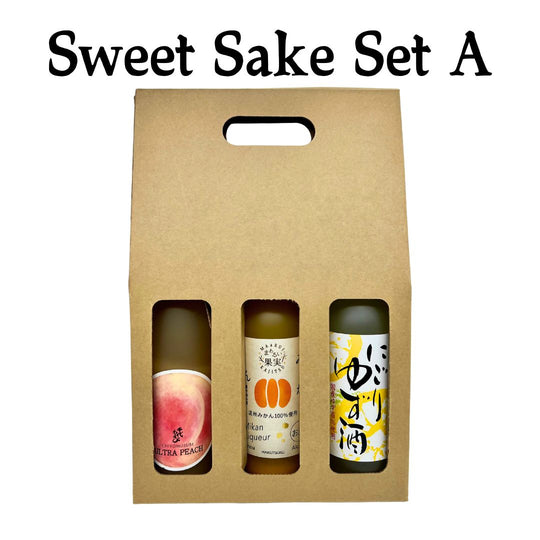 Sweet Sake Set A 3 bottles with gift box