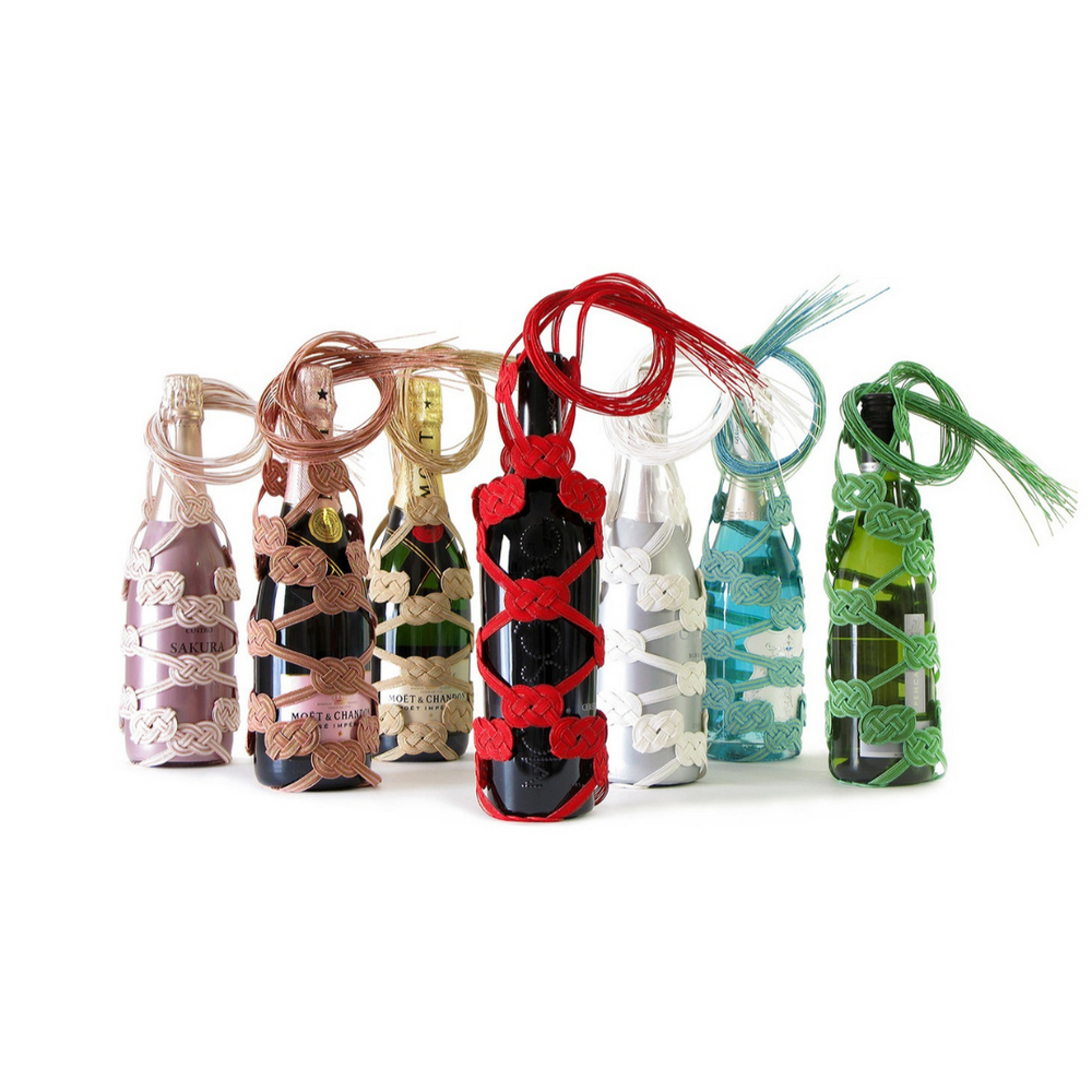 Mizuhiki Bottle Holder Red