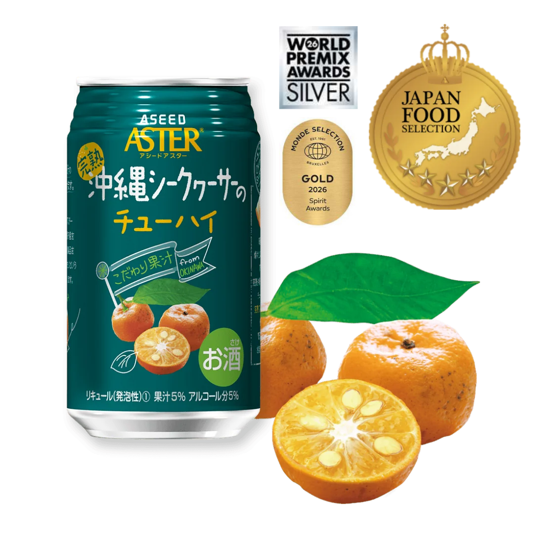 ASTER Shikwasa Chuhai 350ml x 4 + Yamanashi Sumomo 350ml x 1