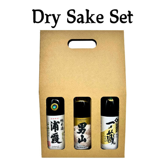 Dry Sake Set 3 bottles with gift box